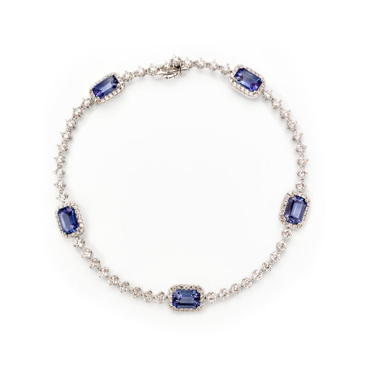 LaViano Jewelers Bracelets - 18K White Gold Sapphire and