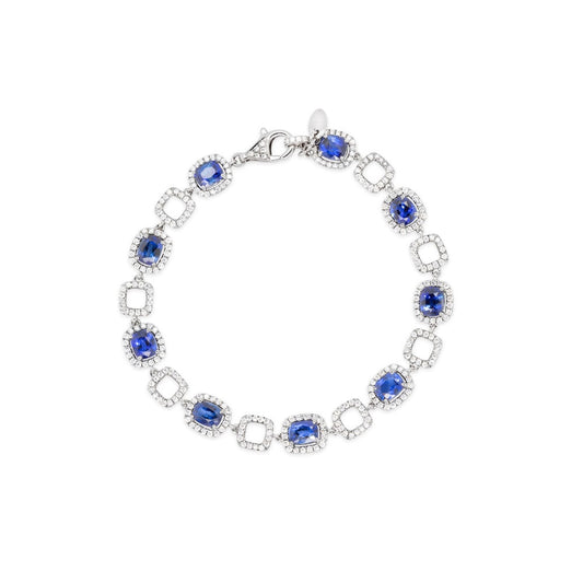 lavianojewelers - 18K White Gold Sapphire and Diamond
