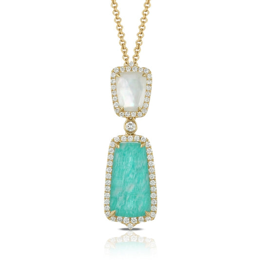LaViano Jewelers Necklaces - 18K Yellow Gold Amazonite and