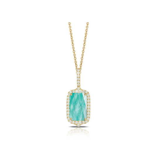 lavianojewelers - 18K Yellow Gold Amazonite Necklace |