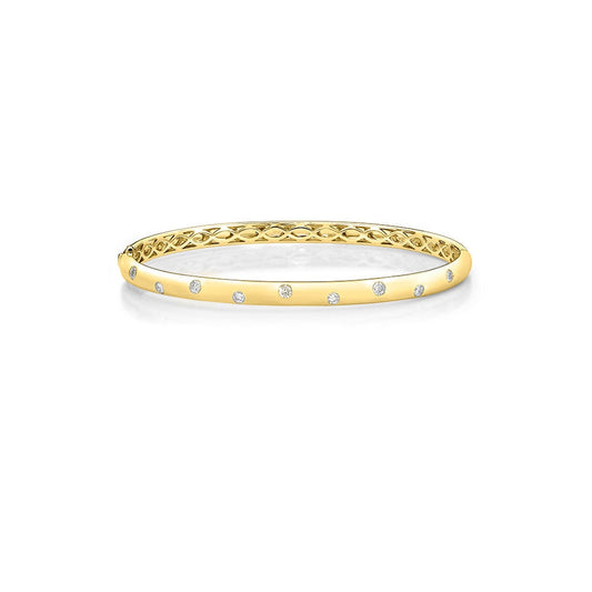 lavianojewelers - 18K Yellow Gold Diamond Bangle Bracelet |