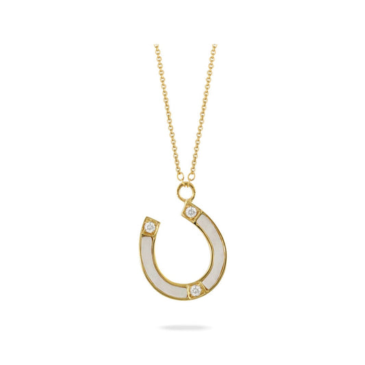 lavianojewelers - 18K Yellow Gold Horseshoe Necklace |