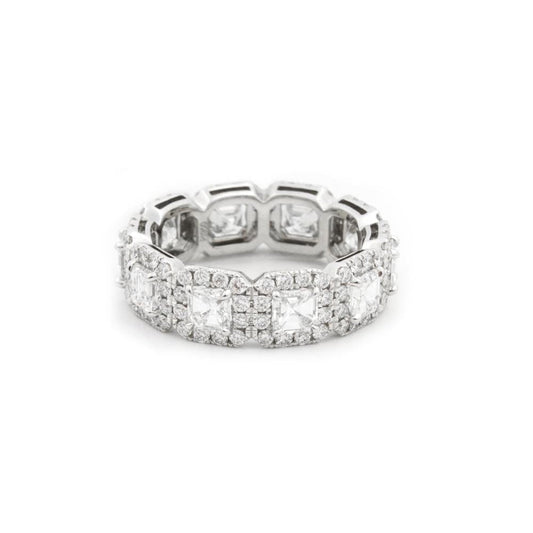 lavianojewelers - Platinum and Diamond Fancy Wedding Band |