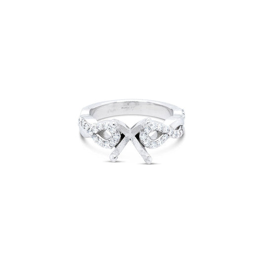 lavianojewelers - Platinum Diamond Semi Mounting Ring |