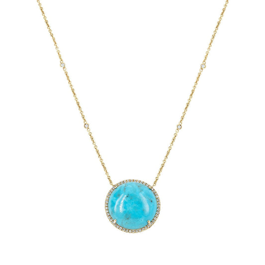 LaViano Jewelers Necklaces -.32cts 18K Yellow Gold Turquoise