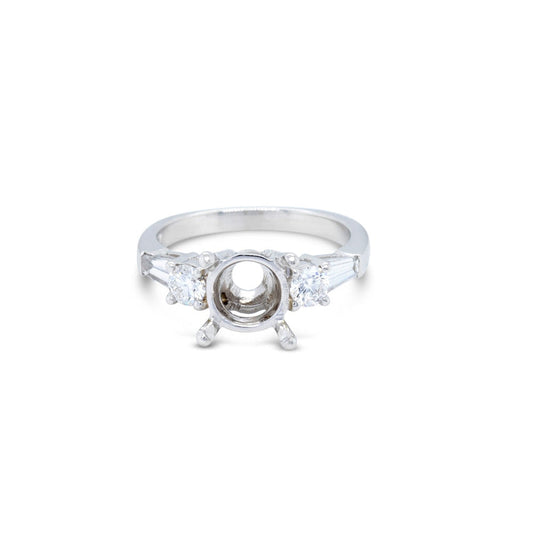 Platinum Diamond Semi Mounting Ring