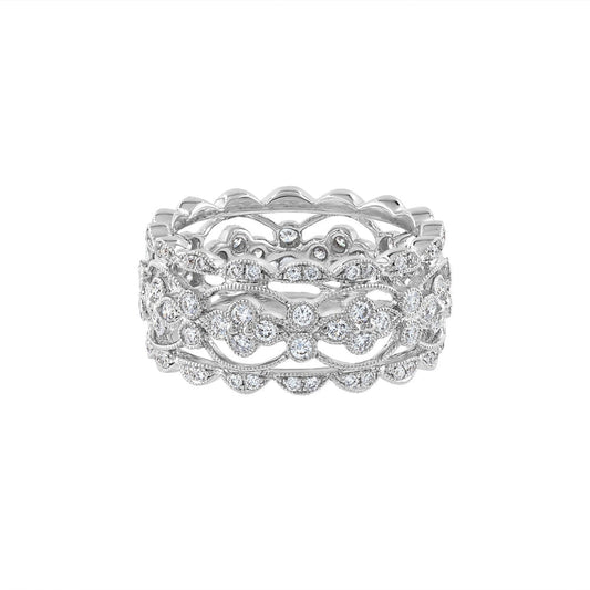 LaViano Jewelers Wedding Bands -.90cts 18K White Gold