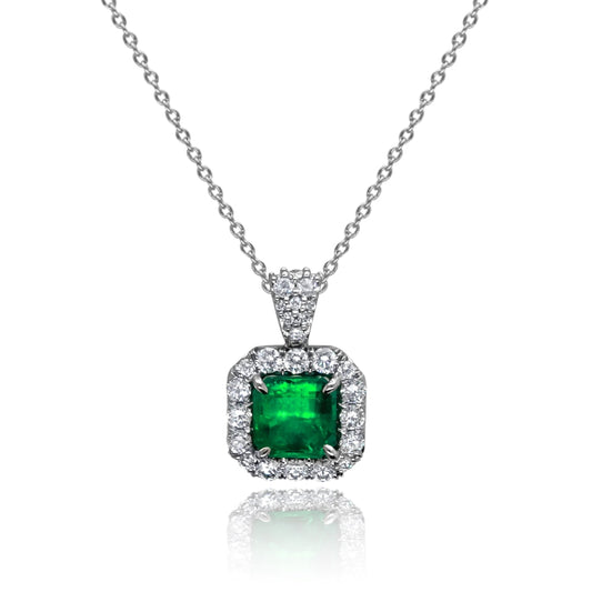 LaViano Jewelers Necklaces - Platinum and White Gold Emerald
