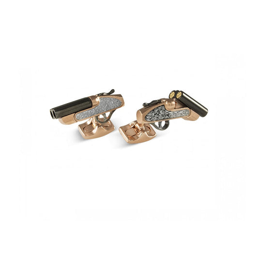 Sterling Silver Shotgun Cufflinks