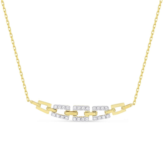 Madison L Necklaces - 14K Two Tone Diamond Necklace |