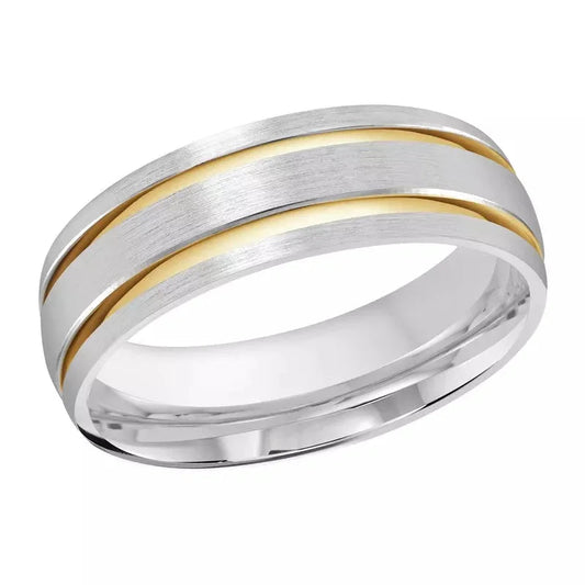 Malo Rings - 14K Two Tone Wedding Band #PL-389-7WY-01 |