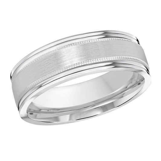 Malo Rings - 14K White Gold Wedding Band #M3-738-7W-01 |
