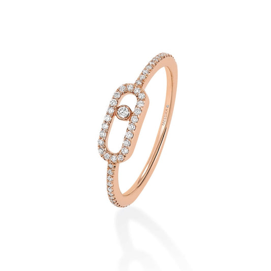 18K Rose Gold Diamond Uno Ring Diamonds = .18cts