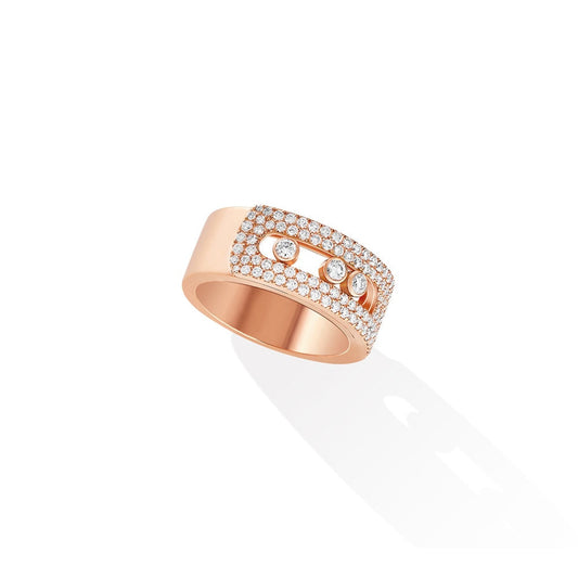 Messika 18K Rose Gold Diamond Ring Diamonds =.72cts
