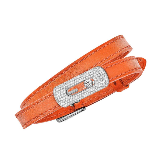Messika - My Move 18K White Gold Motif Shown On Orange