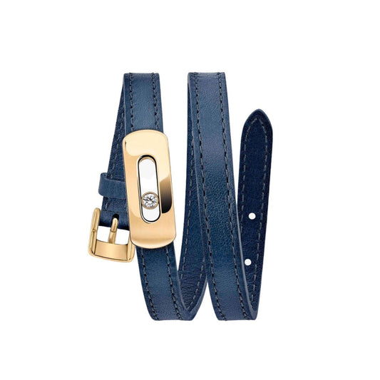 Messika - My Move 18K Yellow Gold Motif Shown On China Blue