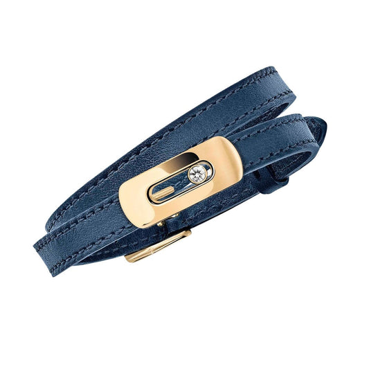 Messika - My Move 18K Yellow Gold Motif Shown On China Blue