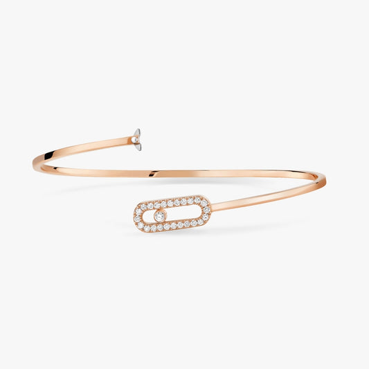 Messika Bracelets - Rose Gold Diamond Bracelet - MOVE UNO
