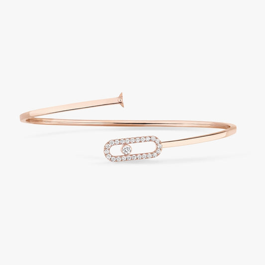 Messika Bracelets - Rose Gold Diamond Bracelet - MOVE UNO