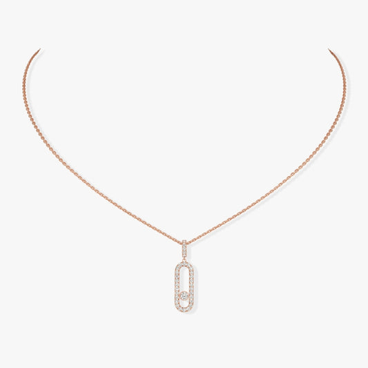 Messika Necklaces - Rose Gold Diamond Necklace - MOVE UNO
