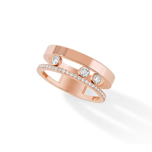 Messika 18K Rose Gold Diamod Ring Diamonds = .32cts