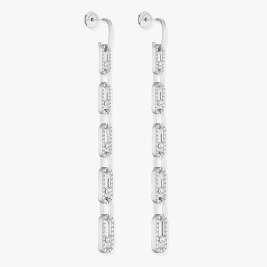 Messika Earrings - White Gold Diamond Earrings - MOVE UNO