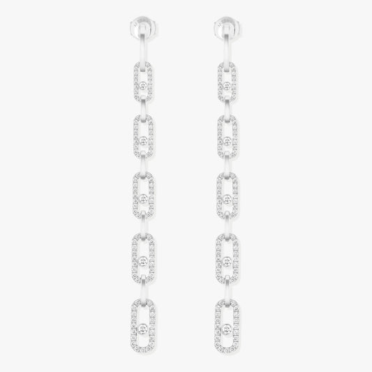Messika Earrings - White Gold Diamond Earrings - MOVE UNO