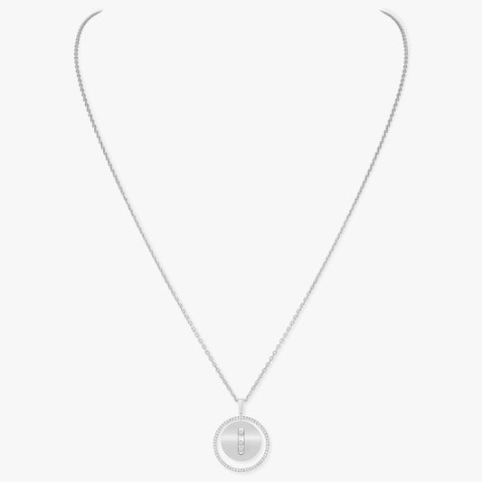 Messika Necklaces - White Gold Diamond Necklace - LUCKY MOVE