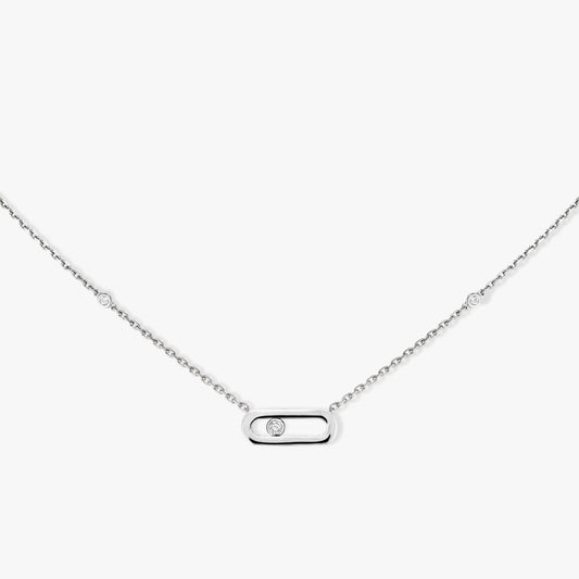 Messika Necklaces - White Gold Diamond Necklace - GOLD MOVE