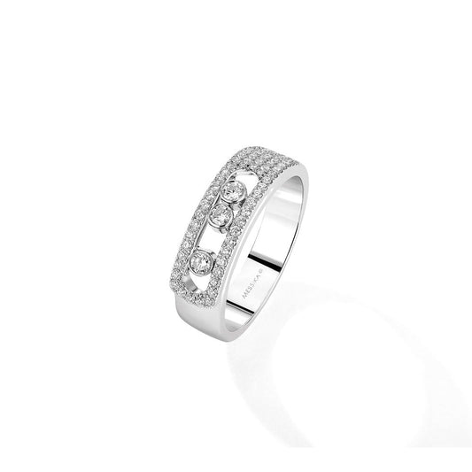 Messika 18K White Gold Diamond Ring Diamonds =.47cts