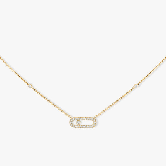 Messika Necklaces - Yellow Gold Diamond Necklace - MOVE UNO