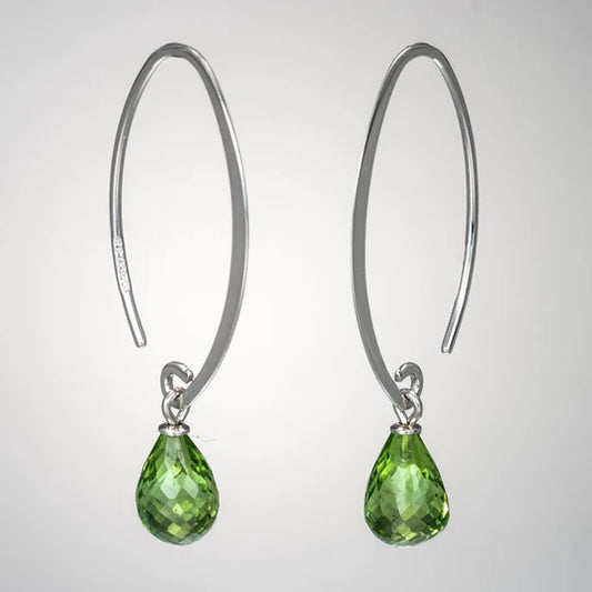 LaViano Fashion 14K Yellow Gold Peridot Earrings