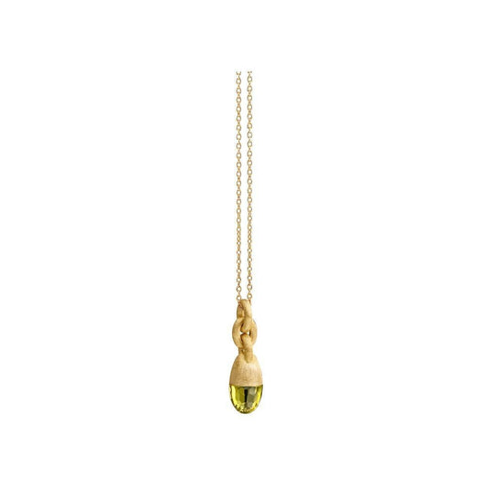 NANIS - 18K Yellow Gold and Lemon Quartz Textured Necklace |