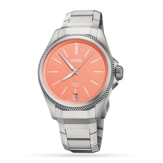 Oris New Watches - ProPilot X Calibre 400 39mm Mens Watch - Orange Dial | LaViano Jewelers