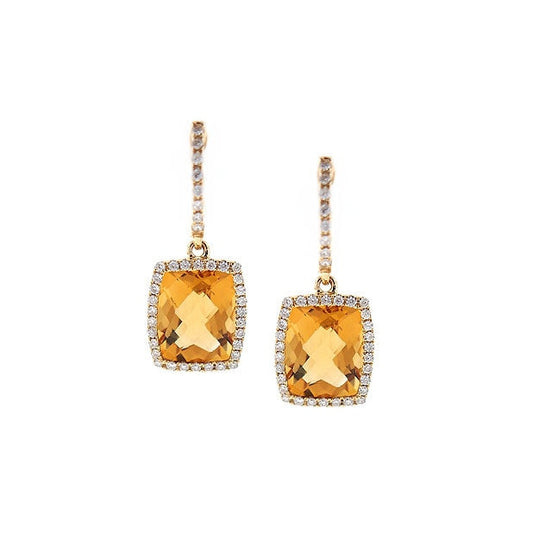Pe Jay Creations - 14K White Gold Citrine and Diamond