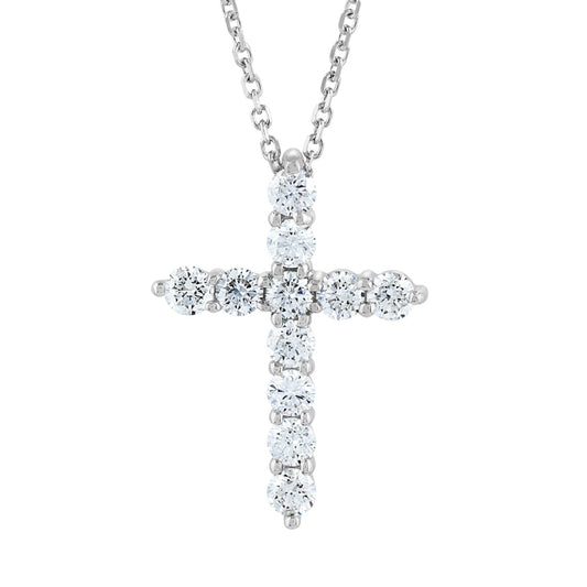 LaViano Jewelers Necklaces - 14K White Gold Diamond Cross |