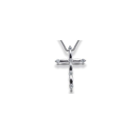 Pe Jay Creations - 18K White Gold Diamond Cross Pendant |