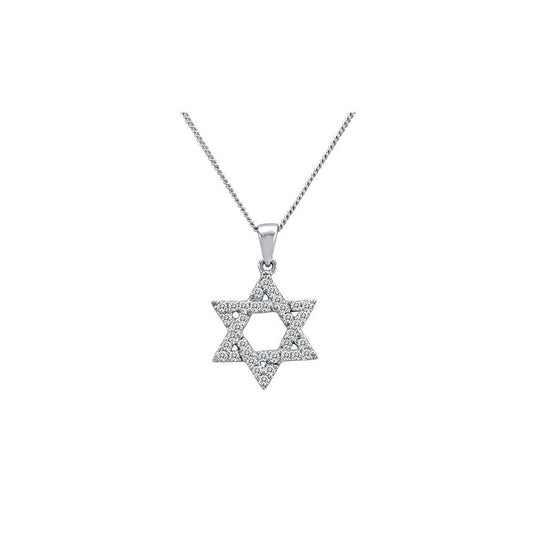 Pe Jay Creations - 18K White Gold Diamond Star Necklace |