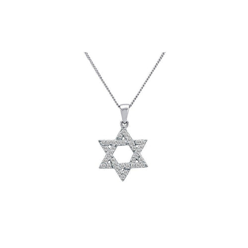 Pe Jay Creations - 18K White Gold Diamond Star Necklace | 