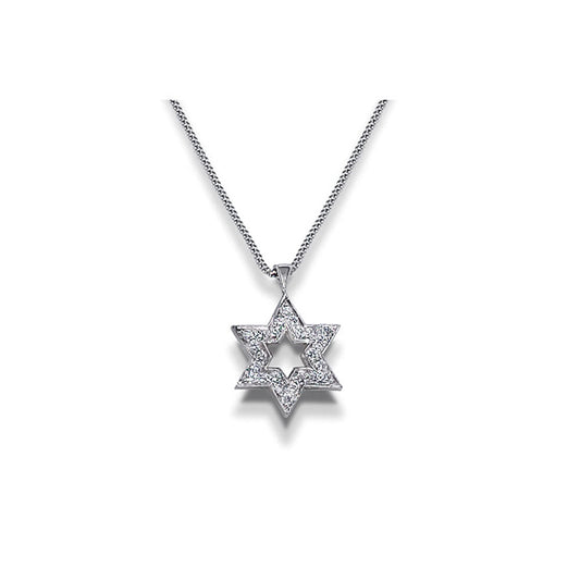 Pe Jay Creations - 18K White Gold Diamond Star Necklace |