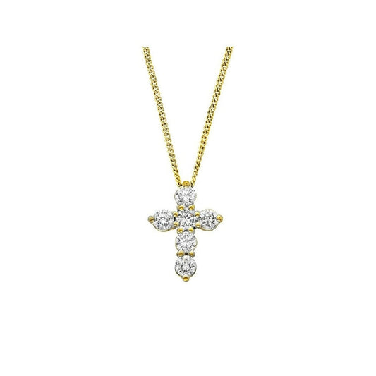 Pe Jay Creations - 18K Yellow Gold Diamond Cross | LaViano