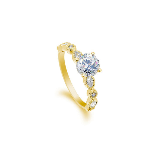 Pe Jay Creations - 18K Yellow Gold Diamond Semi Mounting |