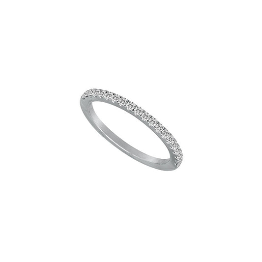 Pe Jay Creations - Platinum Diamond Partial Wedding Band |