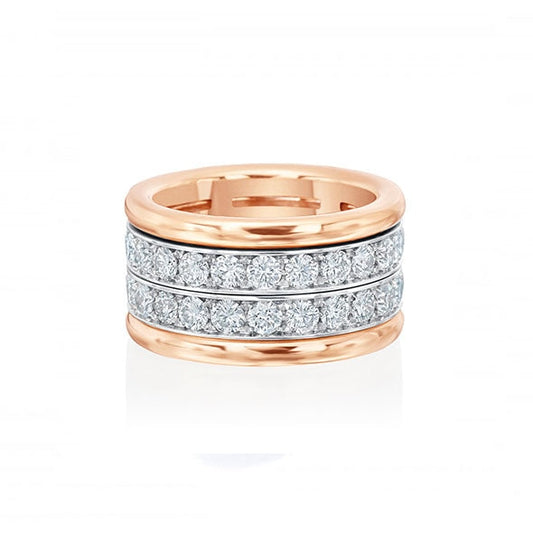 Picchiotti - 18K Rose Gold Wide Diamond Band | LaViano