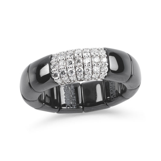Roberto Demeglio Rings - 18K White Gold Black Ceramic