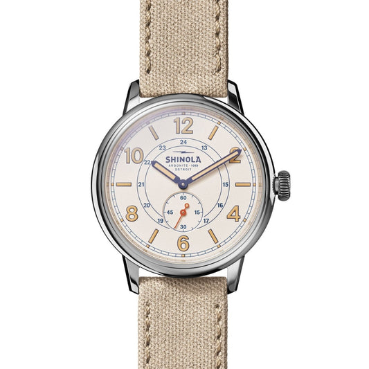 Shinola Watches - The Traveler Subsecond Alabaster Textured