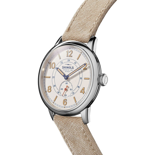 Shinola Watches - The Traveler Subsecond Alabaster Textured
