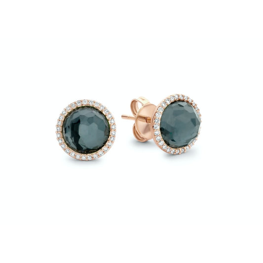 Tirisi Jewelry Earrings - 18K Rose Gold Hemitite and Diamond