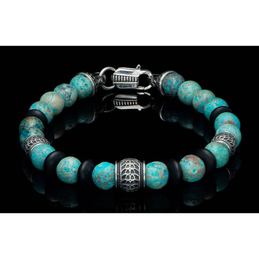 William Henry Bracelets - NEWPORT - BLUE AGATE BB49 BLA |