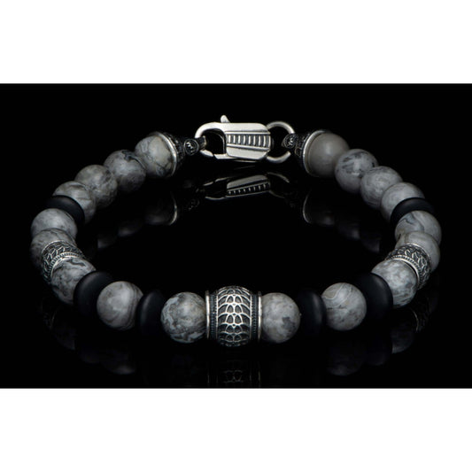 William Henry Bracelets - NEWPORT - SILVER AGATE BB49 SLA |